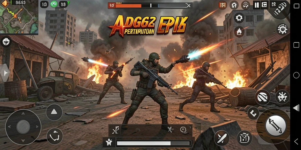 Tampilan gameplay seru dalam game TPS ADG62.