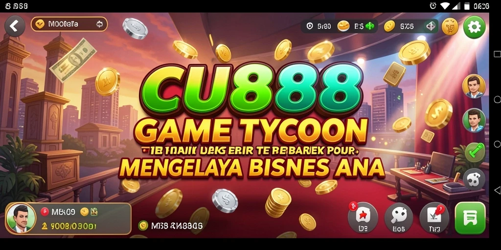 Tampilan gameplay CU888 yang menampilkan manajemen bisnis yang seru.