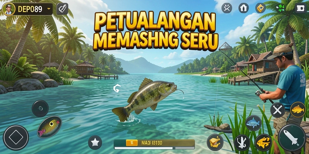 Tangkapan ikan besar dalam gameplay DEPO89 yang seru.
