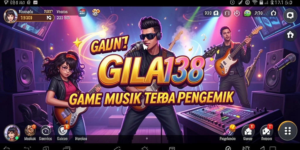 Tampilan gameplay seru dari GILA138 yang penuh variasi musik.