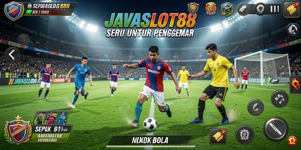Screenshot gameplay JAVASLOT88 dengan aksi seru di lapangan.