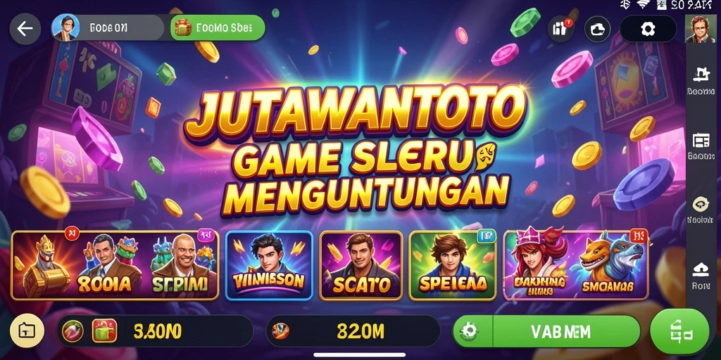 Tampilan gameplay JUTAWANTOTO dengan berbagai pilihan slot yang menarik.