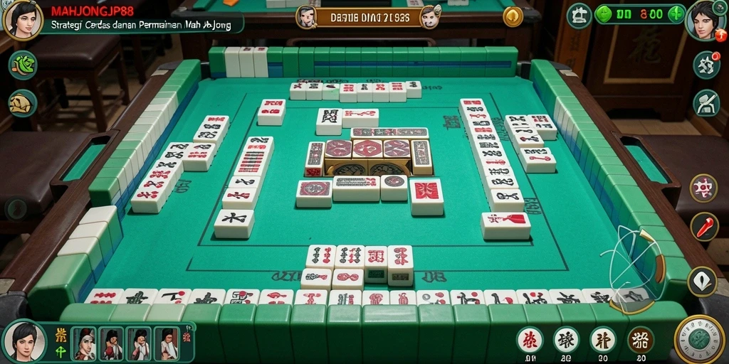 Screenshot gameplay MAHJONGJP88 menunjukkan aksi strategi yang menegangkan.