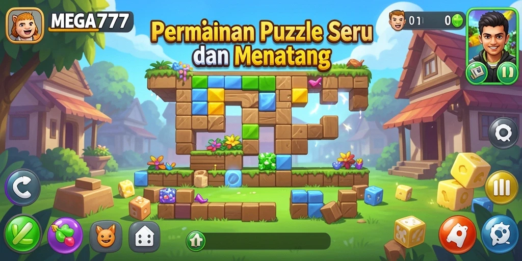 Gameplay MEGA777 menampilkan berbagai teka-teki menarik dan penuh warna.