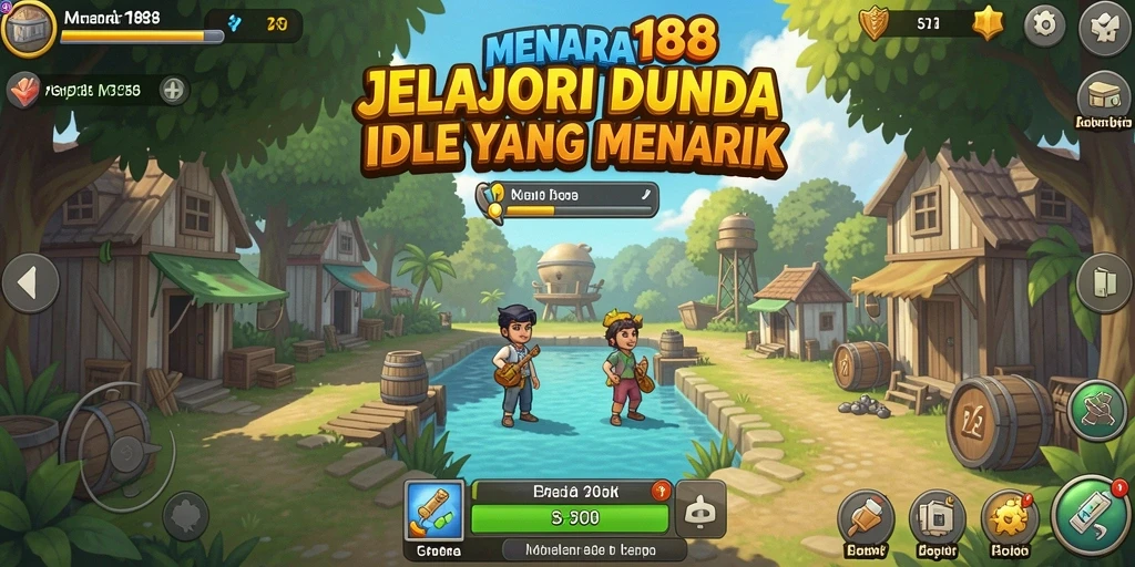 Screenshot gameplay MENARA188 yang menunjukkan kemajuan menara.