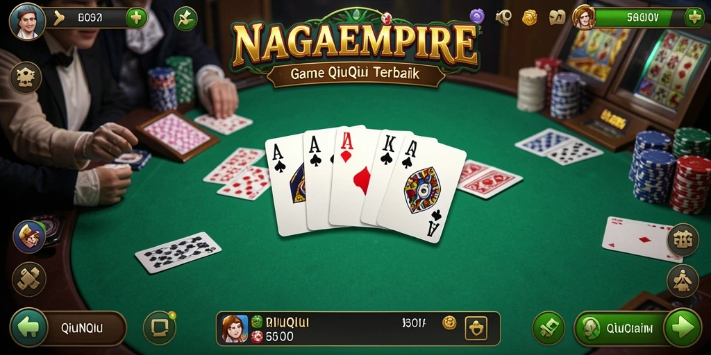 Tampilan gameplay NAGAEMPIRE yang menarik saat bermain QiuQiu.