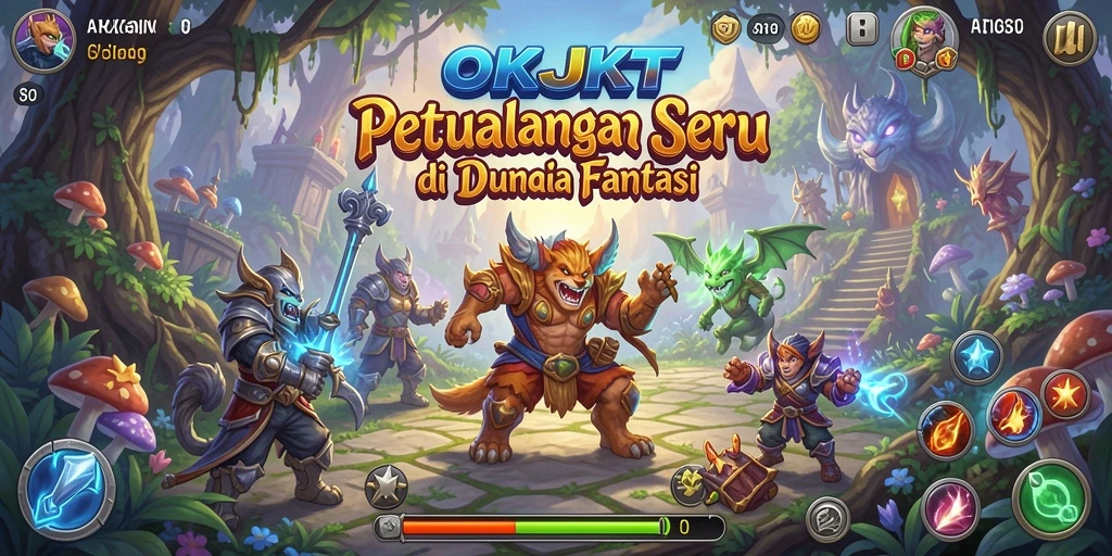 Tampilan gameplay <strong>OKJKT</strong> yang menakjubkan dalam petualangan RPG.