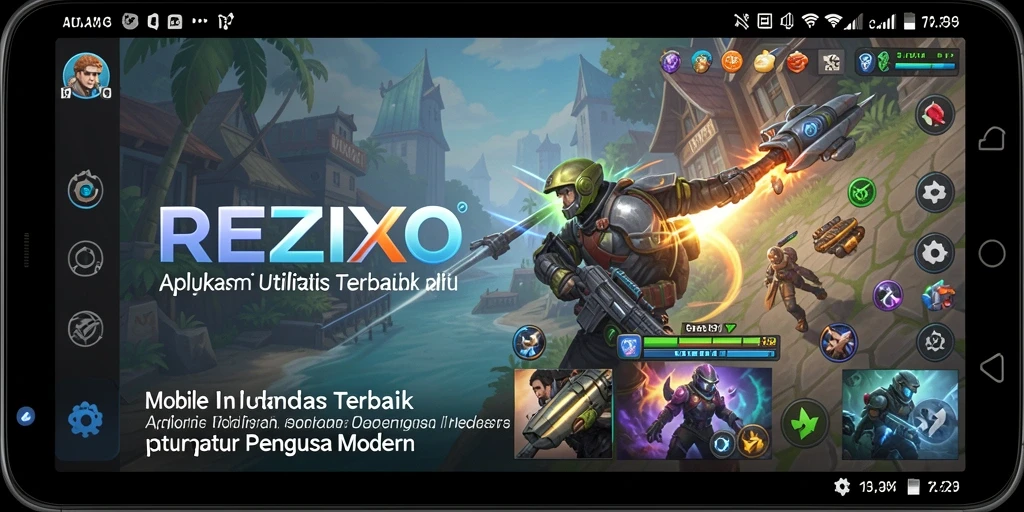 Screenshot utama REZIXO menampilkan layout aplikasi yang intuitif.