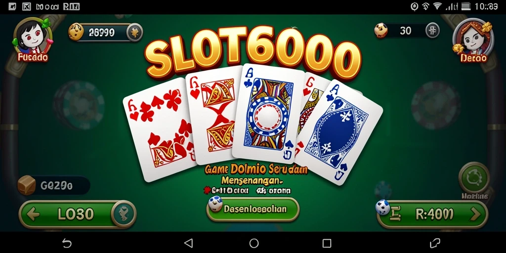 Screenshot gameplay SLOT6000 yang menampilkan keasyikan bermain Domino.