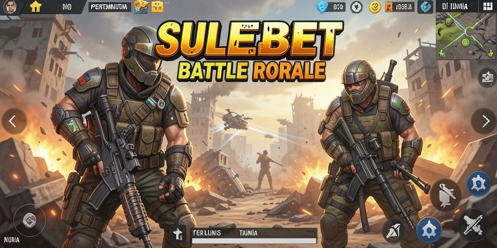 Gameplay SULEBET yang intens dalam aksi Battle Royale.