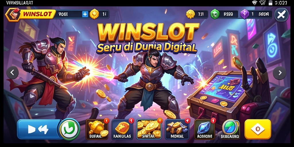 Screenshot gameplay WINSLOT menunjukkan aksi pertarungan seru yang intens.